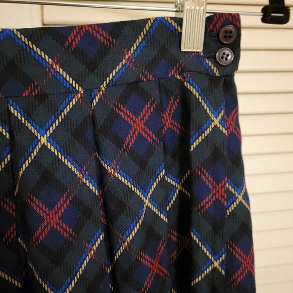 Pendleton Country Sophisticates Deep Green Wool Rayon Skirt Women's 10 Plaid - Picture 4 of 10